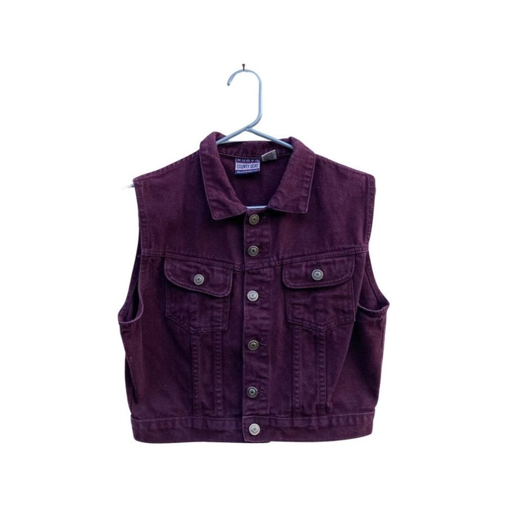 Small | Medium Vintage 90's Purple Denim Vest